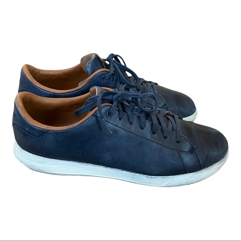 Cole Haan Grand OS Blue leather low top sneaker Mens 9.5